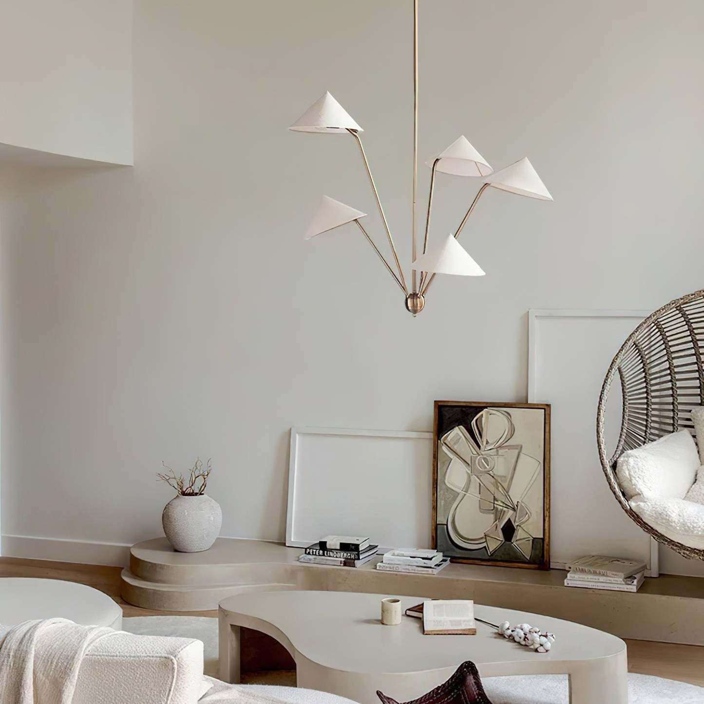 Hakka Cone Shade Branching Chandelier