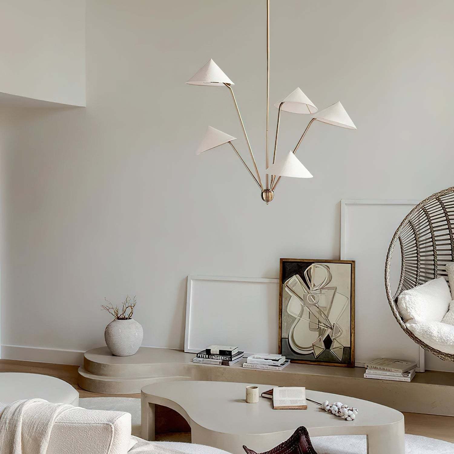 Hakka Cone Shade Branching Chandelier