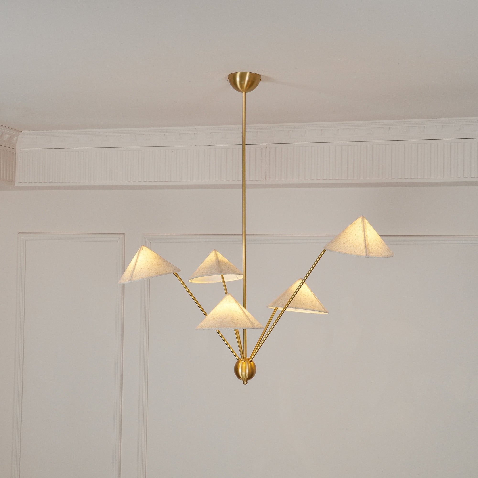 Hakka Cone Shade Branching Chandelier