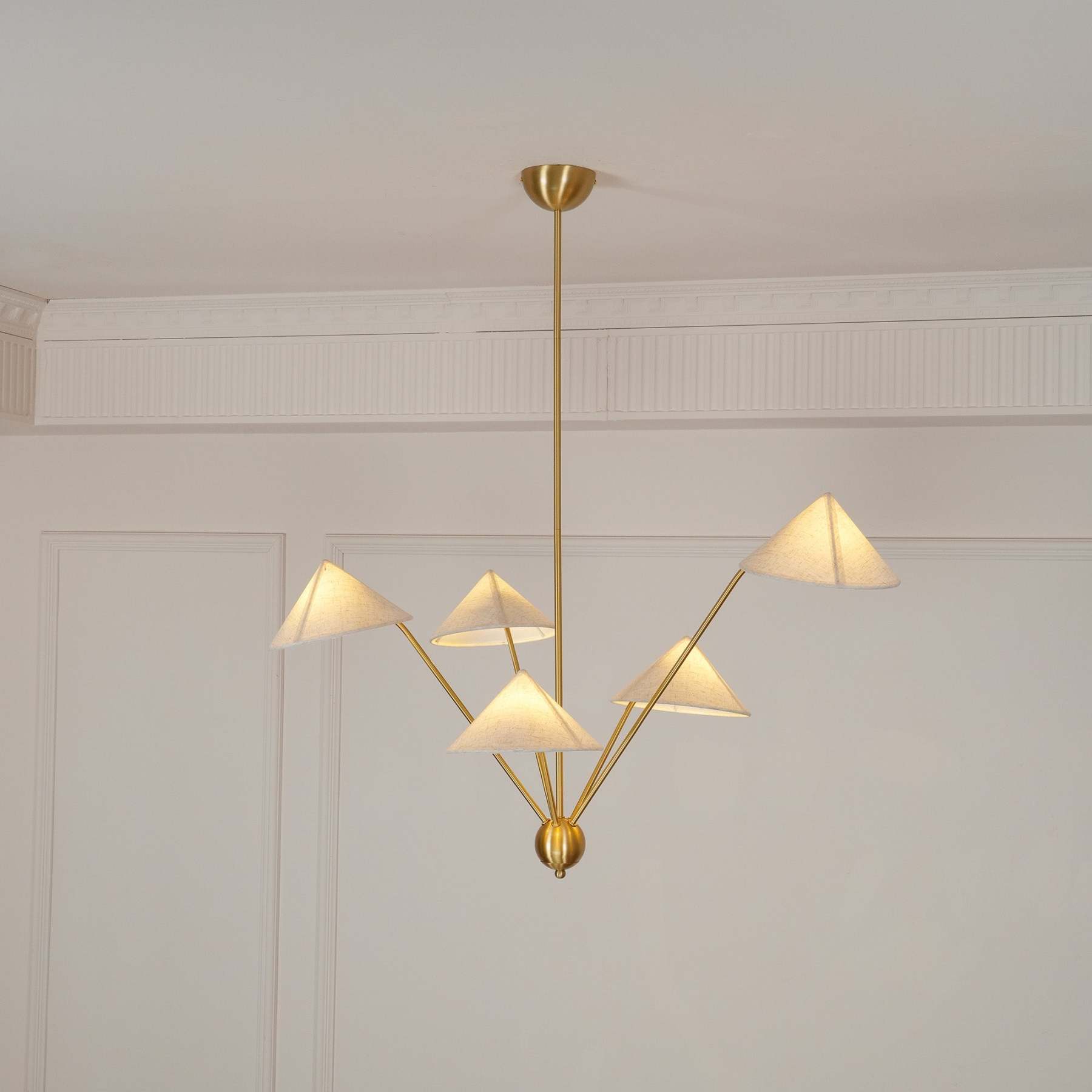 Hakka Cone Shade Branching Chandelier