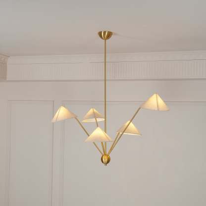 Hakka Cone Shade Branching Chandelier