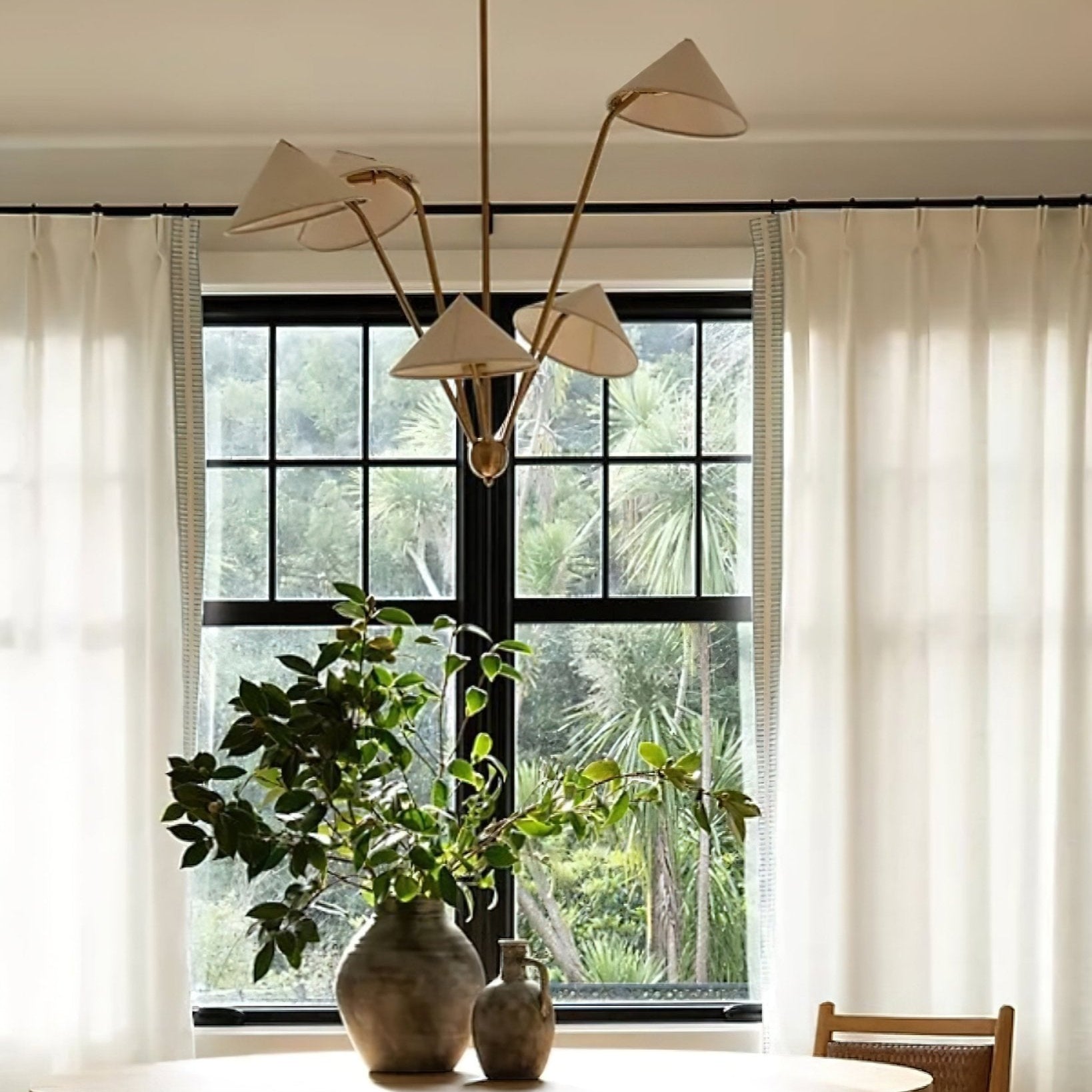 Hakka Cone Shade Branching Chandelier