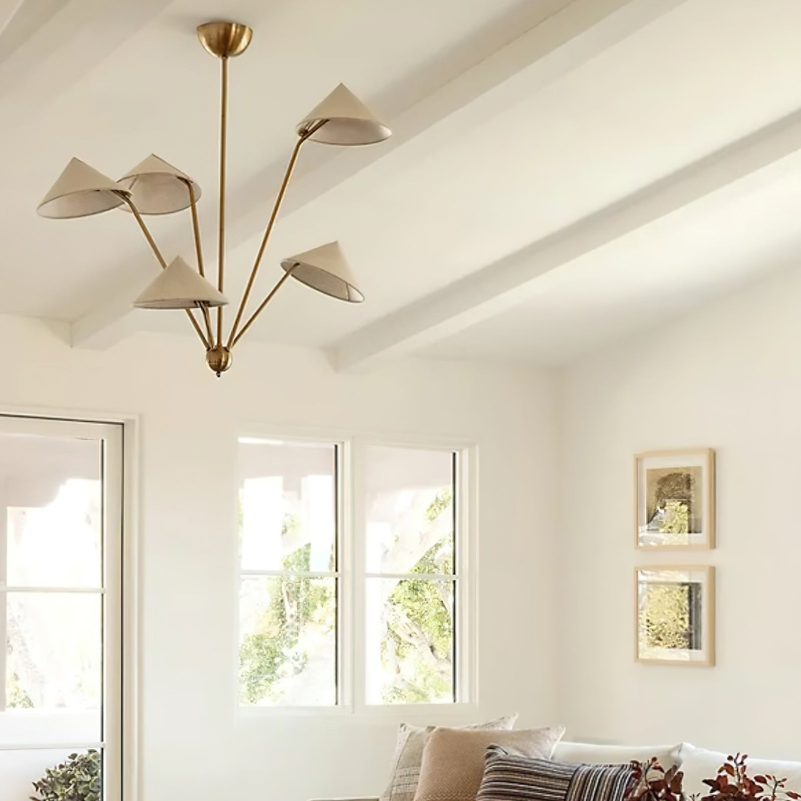 Hakka Cone Shade Branching Chandelier
