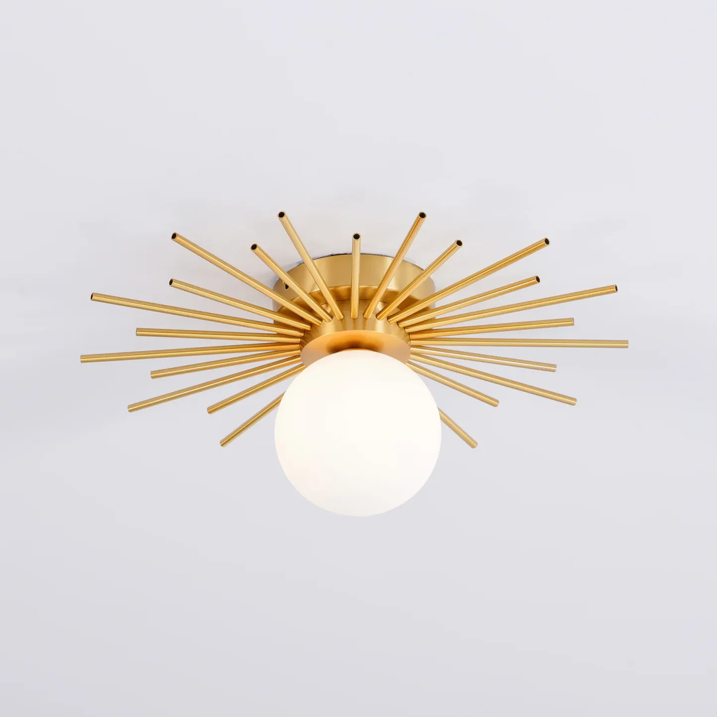 Lowry Vintage Classical Sun Brass Ceiling Light Bedroom Hallway