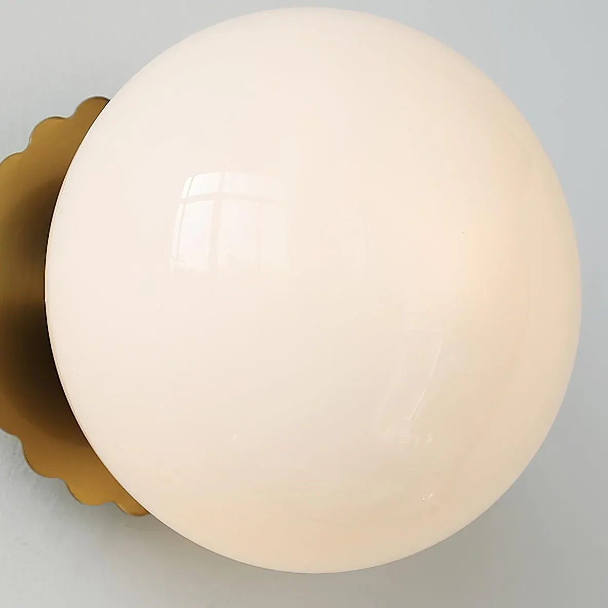 Elif Modern Marshmallow Round Glass Wall Light Shades Bedroom Hallway
