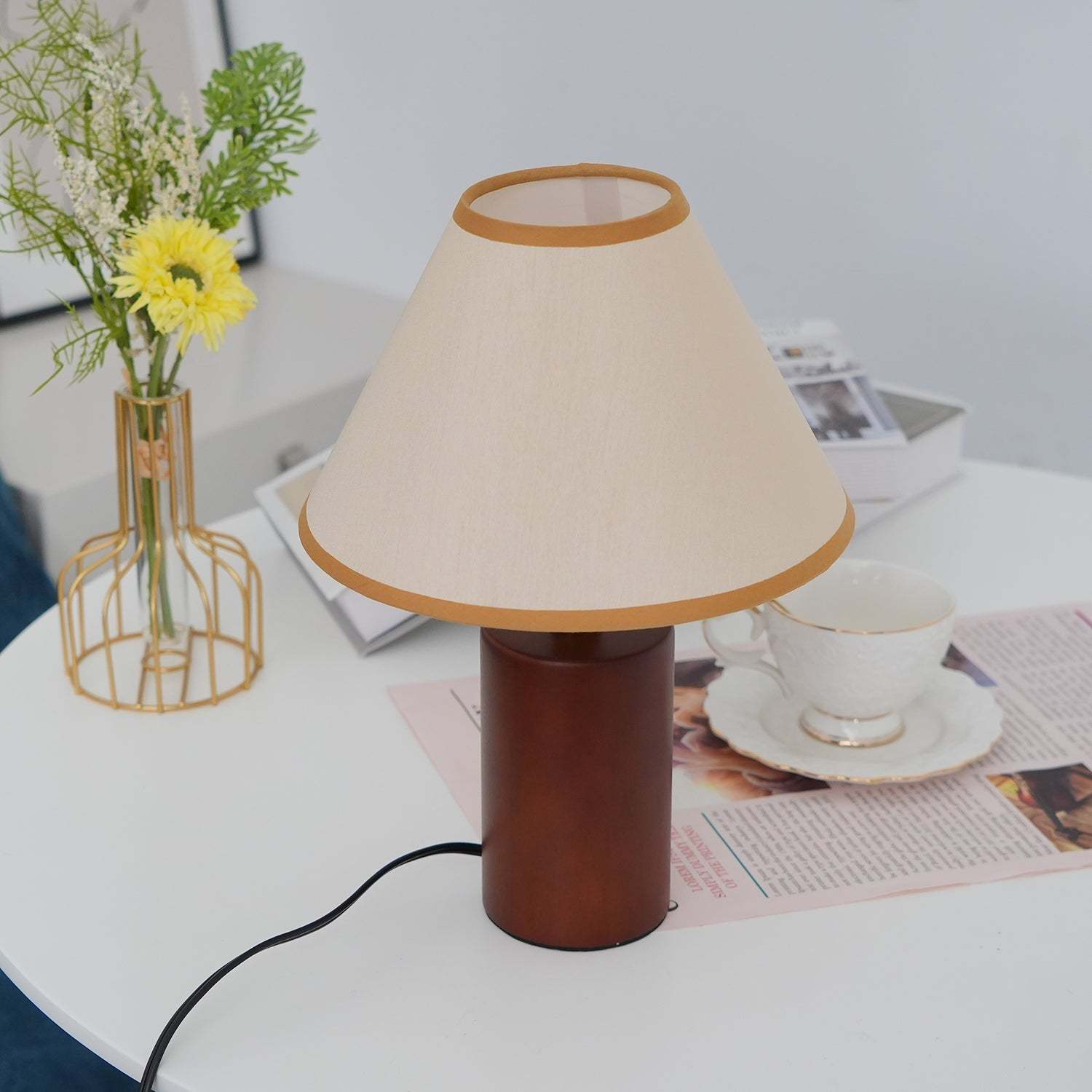 Drift Nordic Cone Wood Table Lamp