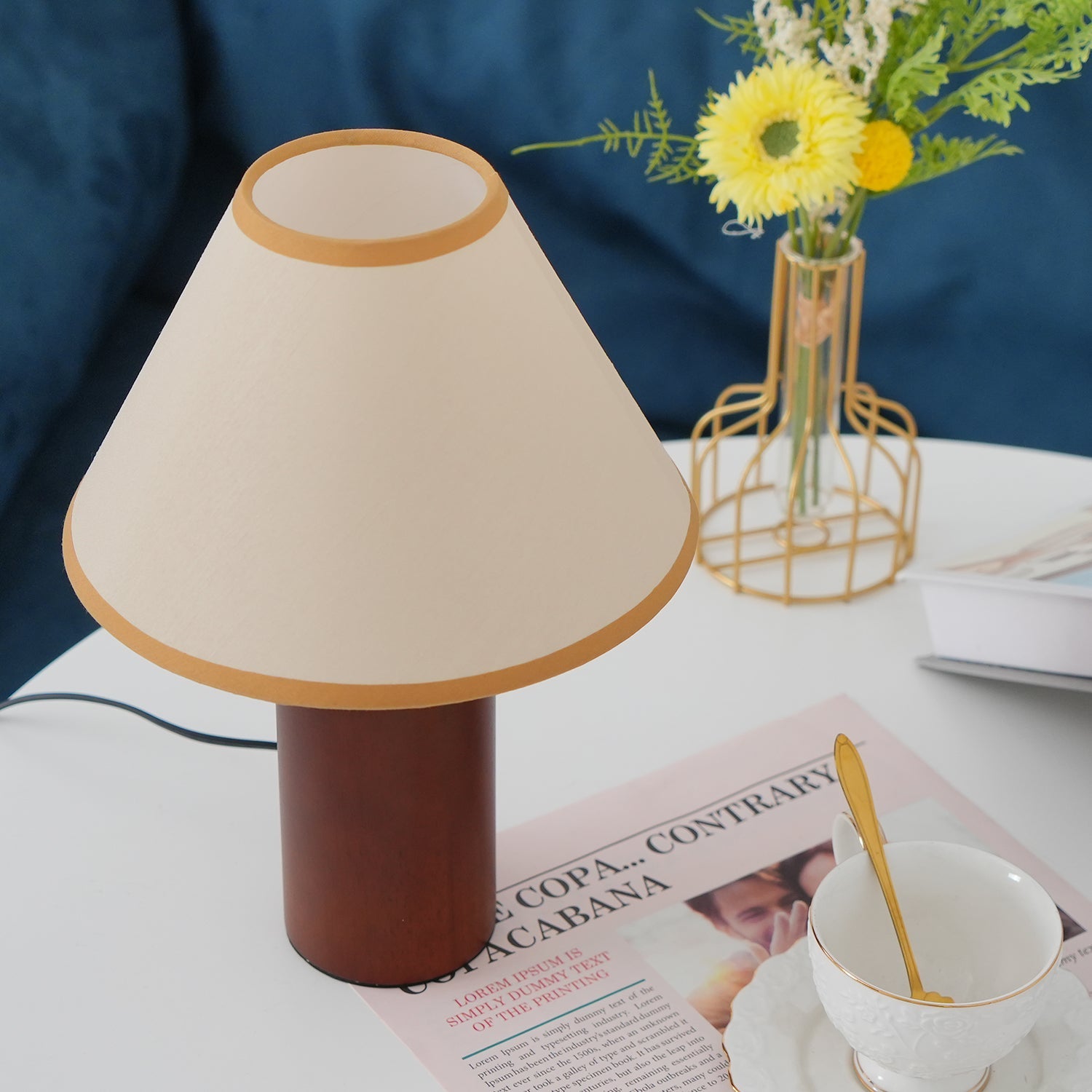 Drift Nordic Cone Wood Table Lamp