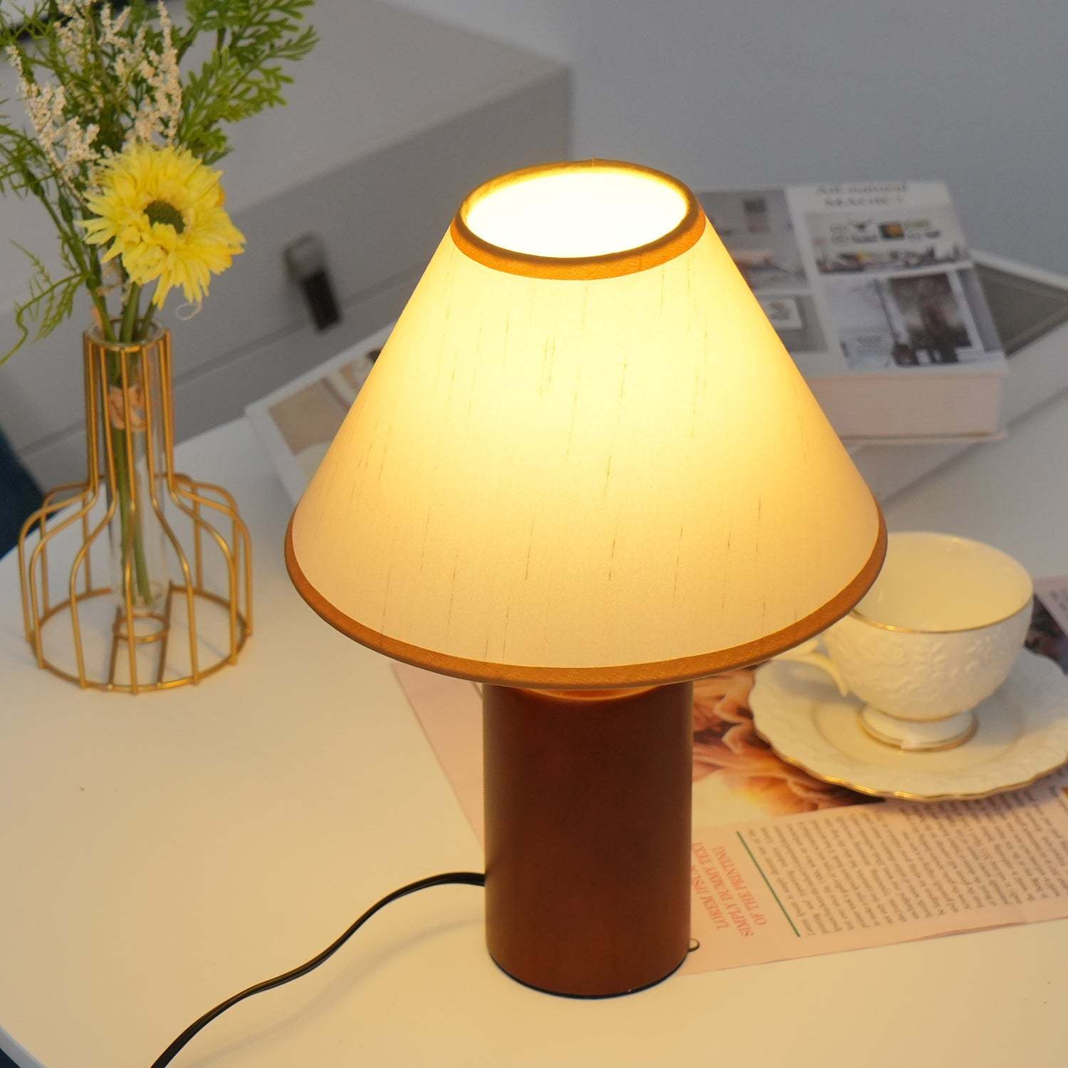 Drift Nordic Cone Wood Table Lamp