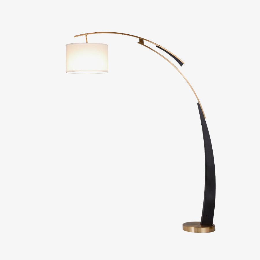 Axis Curved Iron Fabric Floor Lamp