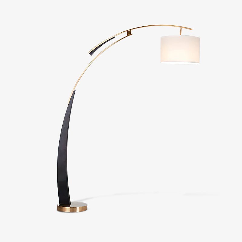 Axis Curved Iron Fabric Floor Lamp