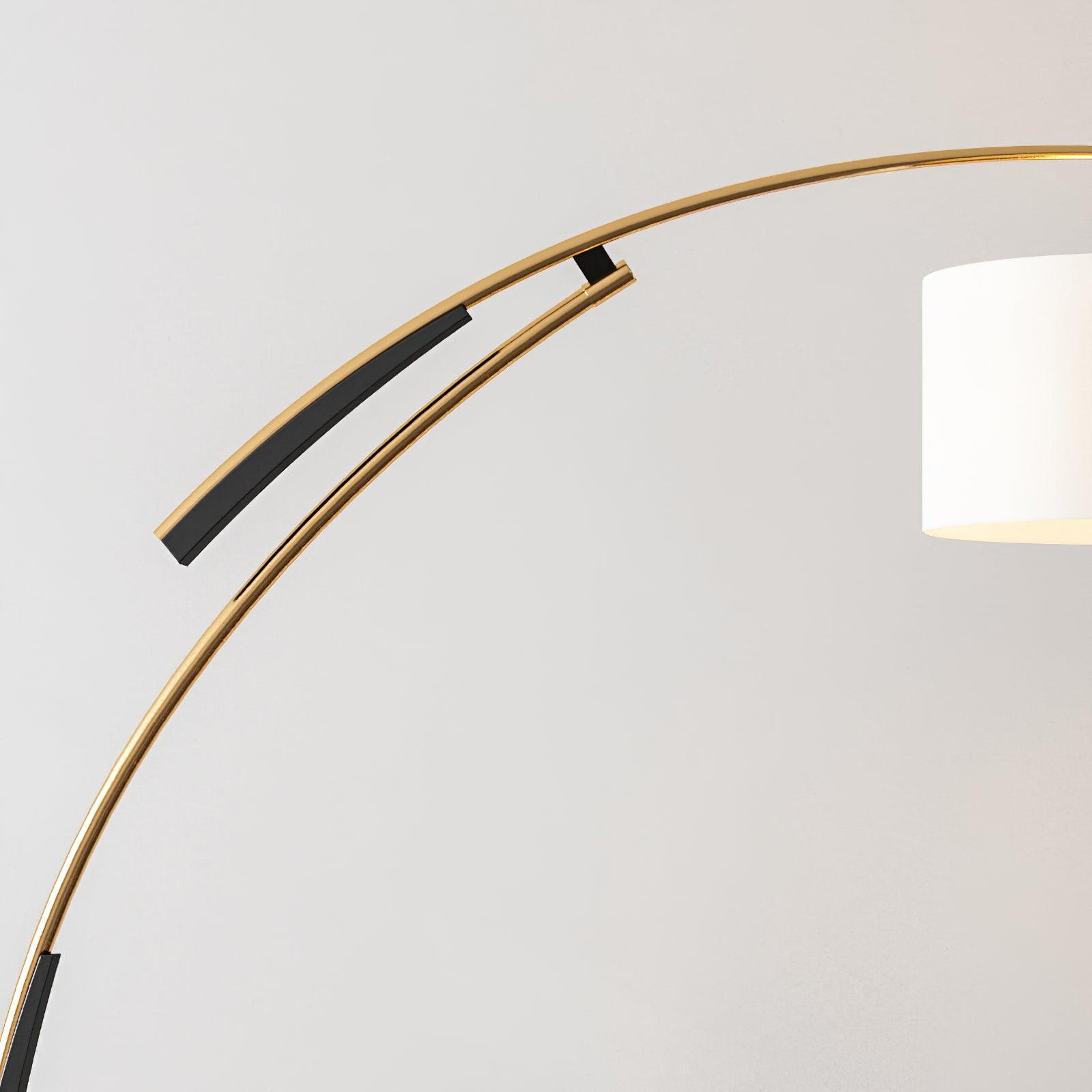 Axis Curved Iron Fabric Floor Lamp