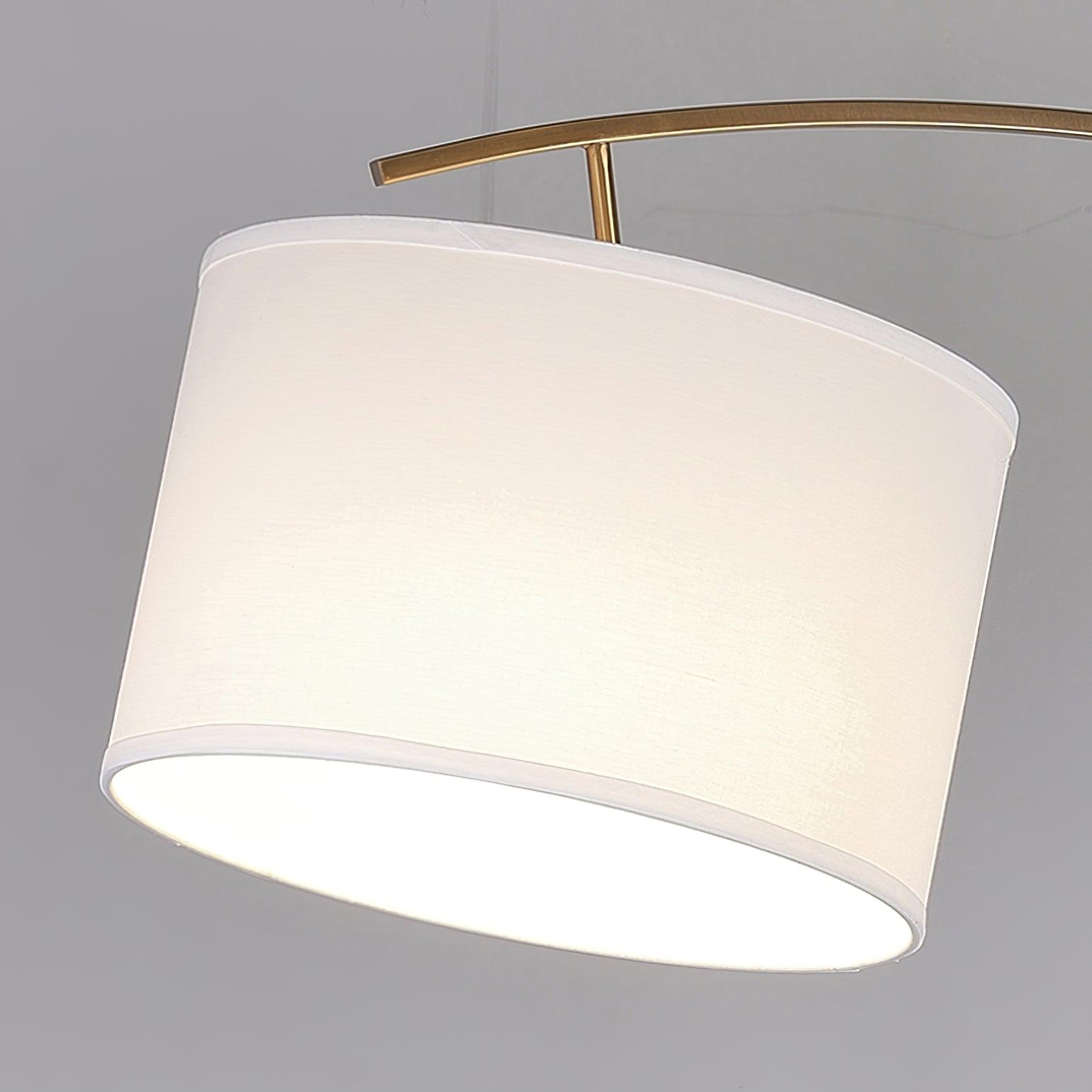 Axis Curved Iron Fabric Floor Lamp