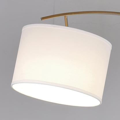Axis Curved Iron Fabric Floor Lamp
