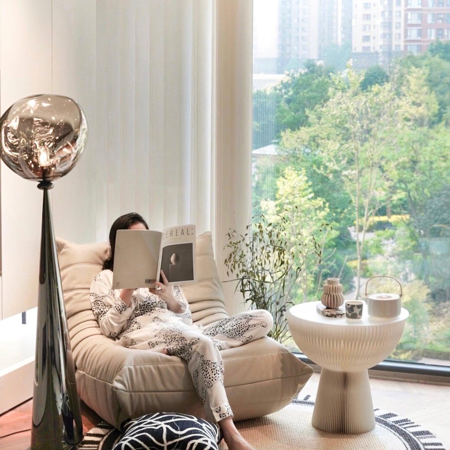 Halo Lava Glass Cone Floor Lamp
