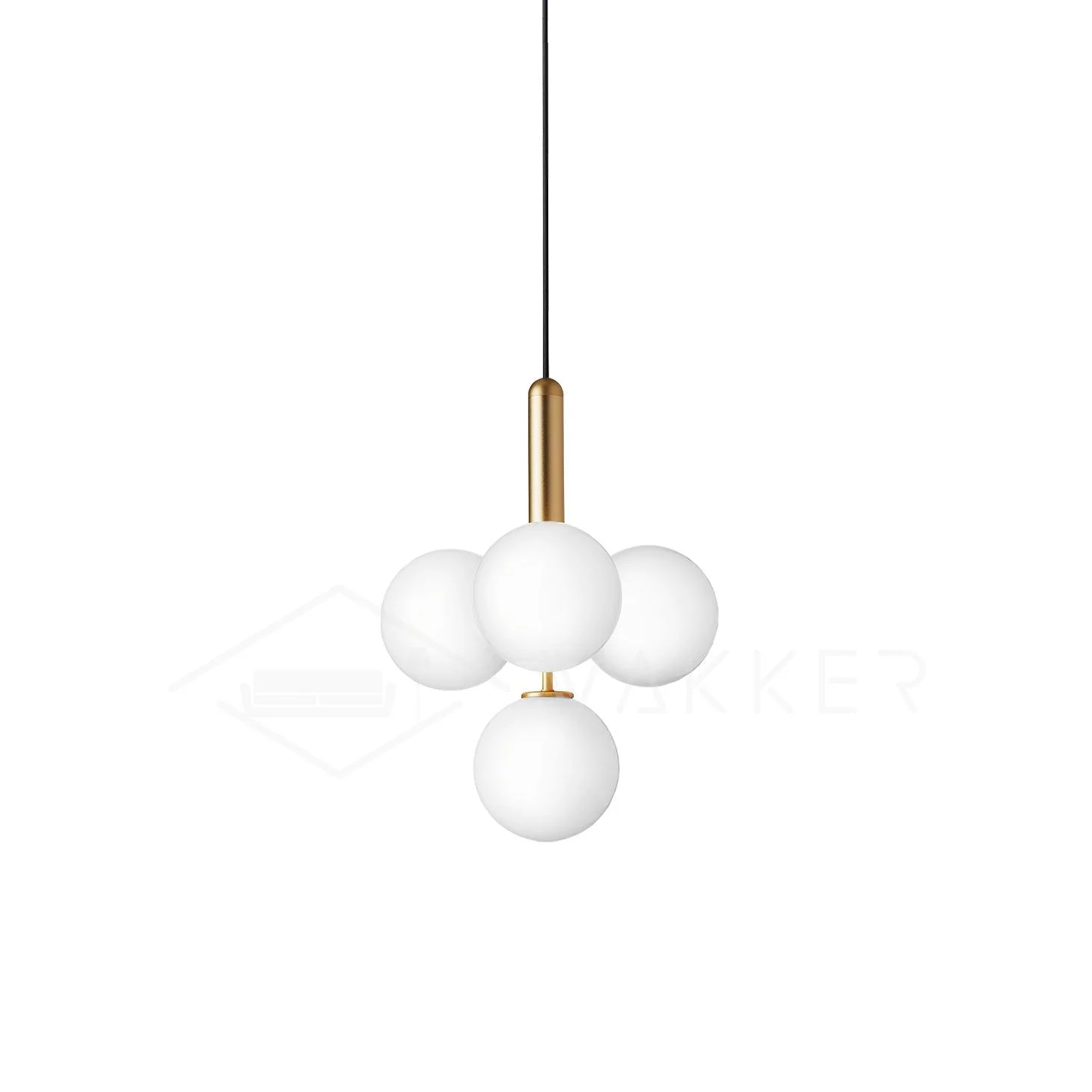 Hailie Minimalism Metal Glass Pendant Light Bedroom Living Room