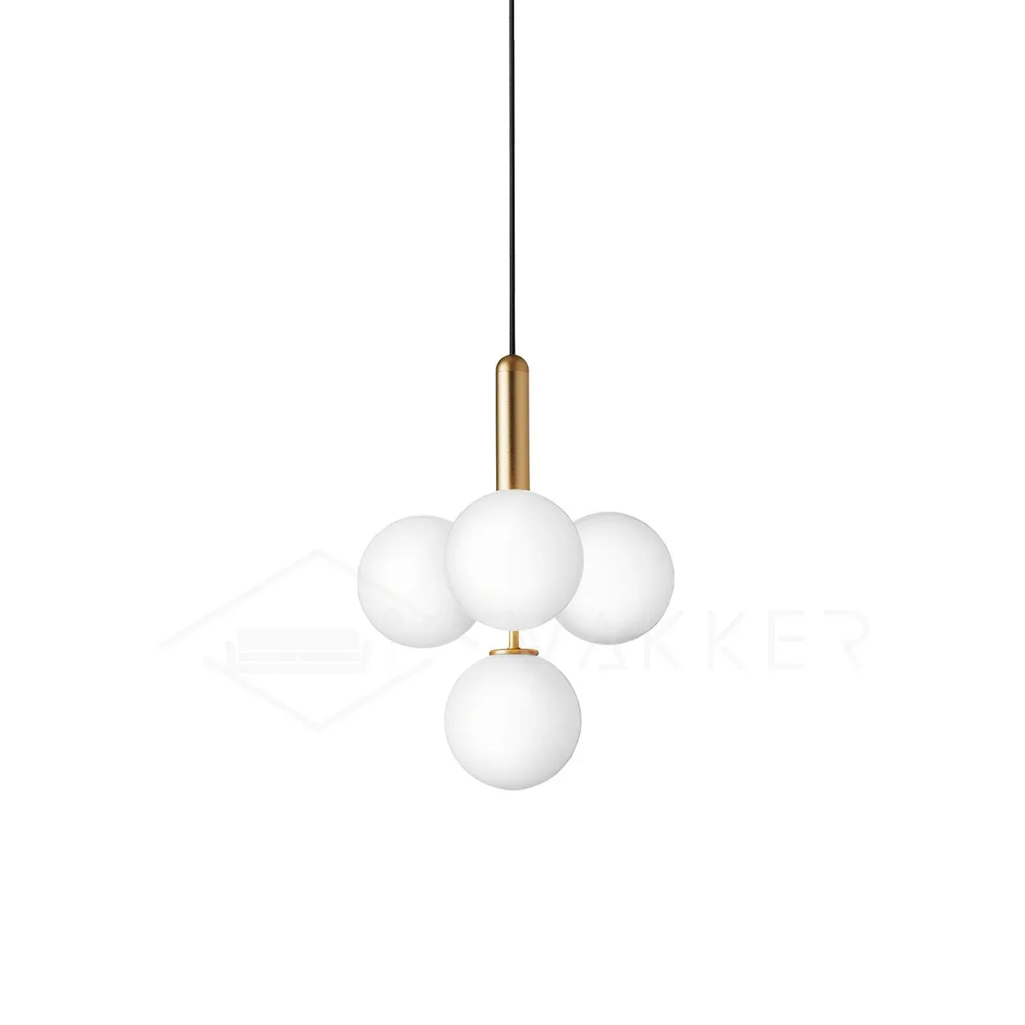 Hailie Minimalism Metal Glass Pendant Light Bedroom Living Room