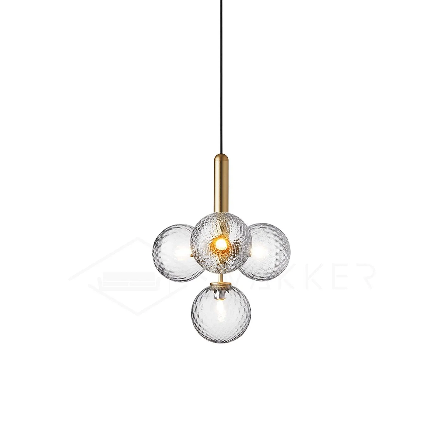 Hailie Minimalism Metal Glass Pendant Light Bedroom Living Room
