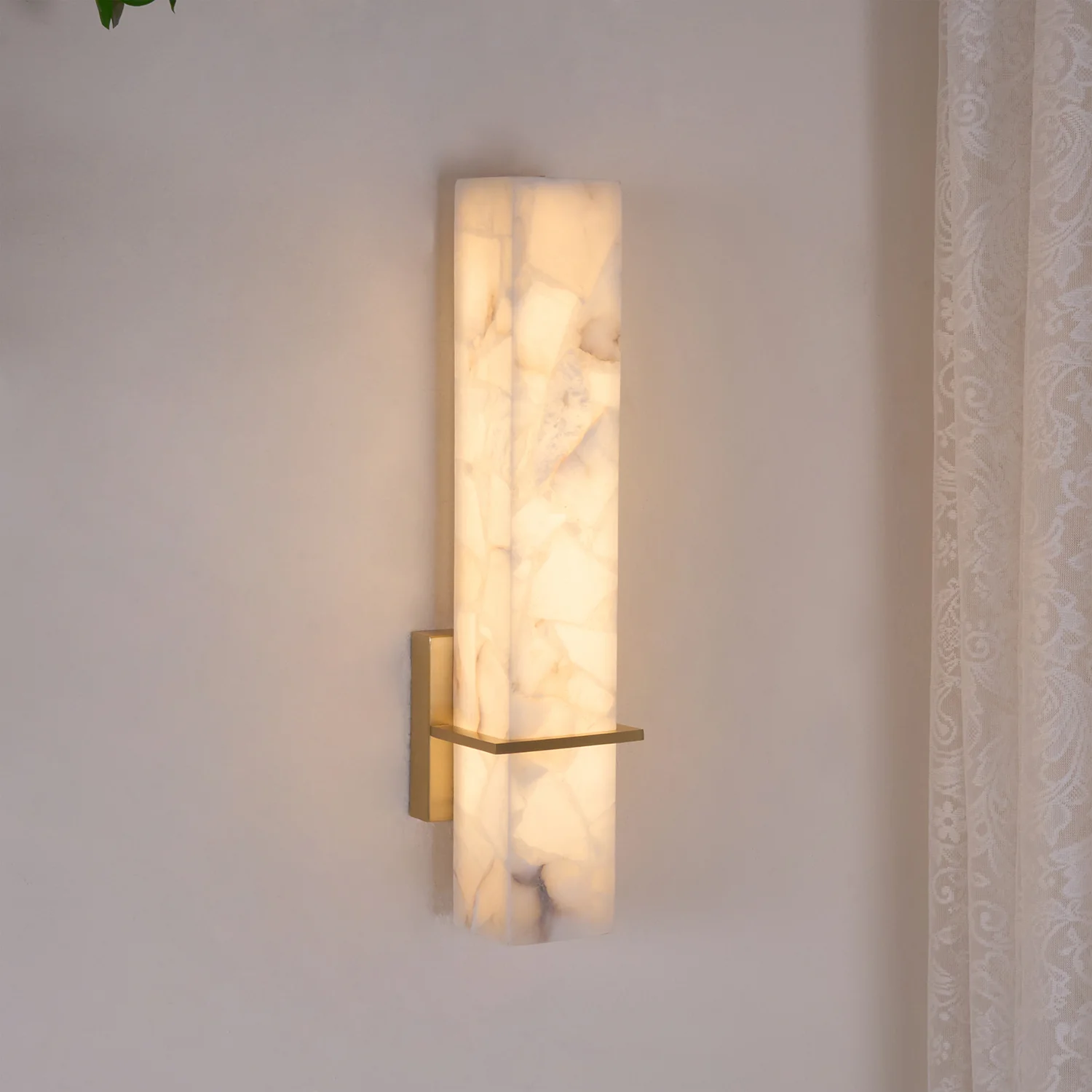 Jade  Moderno Lujo Largo Alabastro Lámpara de Pared Sombras Dormitorio Pasillo