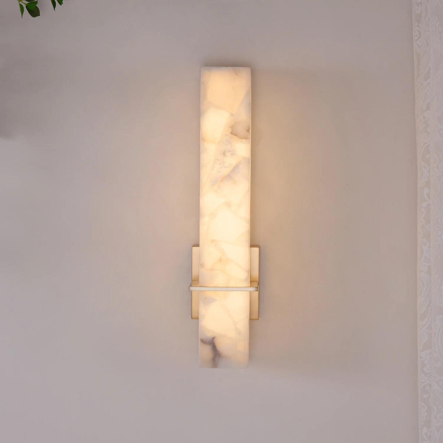 Jade  Moderno Lujo Largo Alabastro Lámpara de Pared Sombras Dormitorio Pasillo