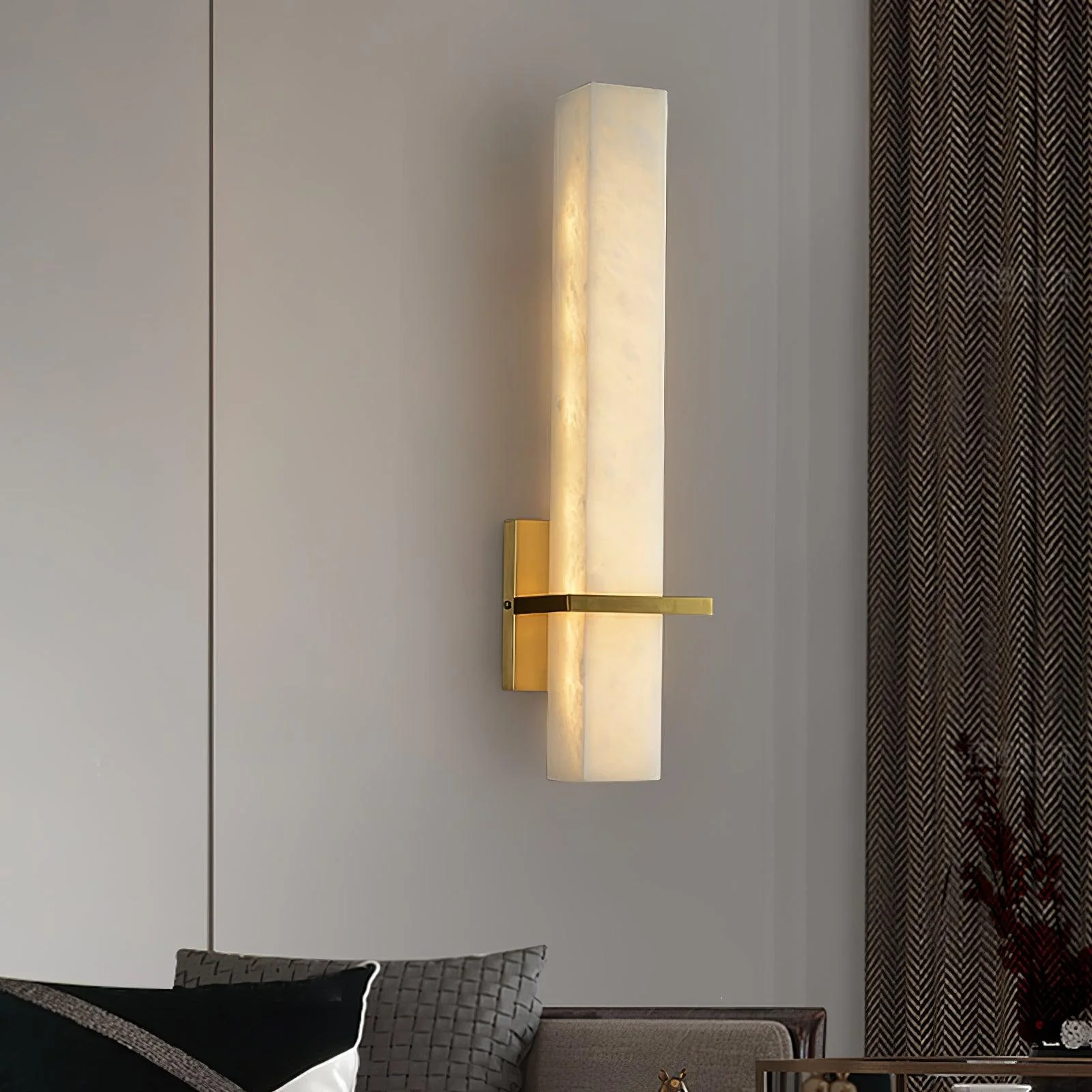 Jade  Moderno Lujo Largo Alabastro Lámpara de Pared Sombras Dormitorio Pasillo