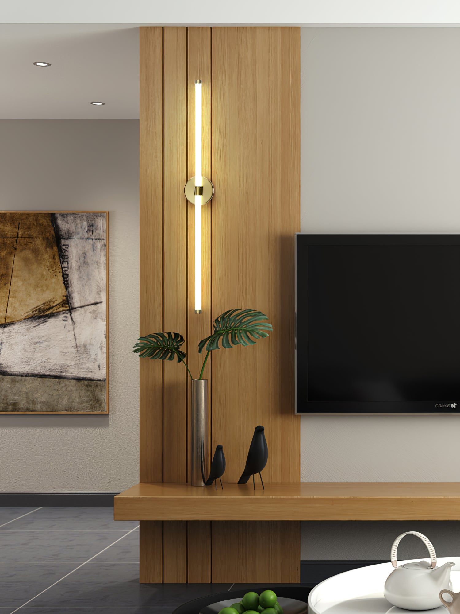 Minimalista Vertical Aplique