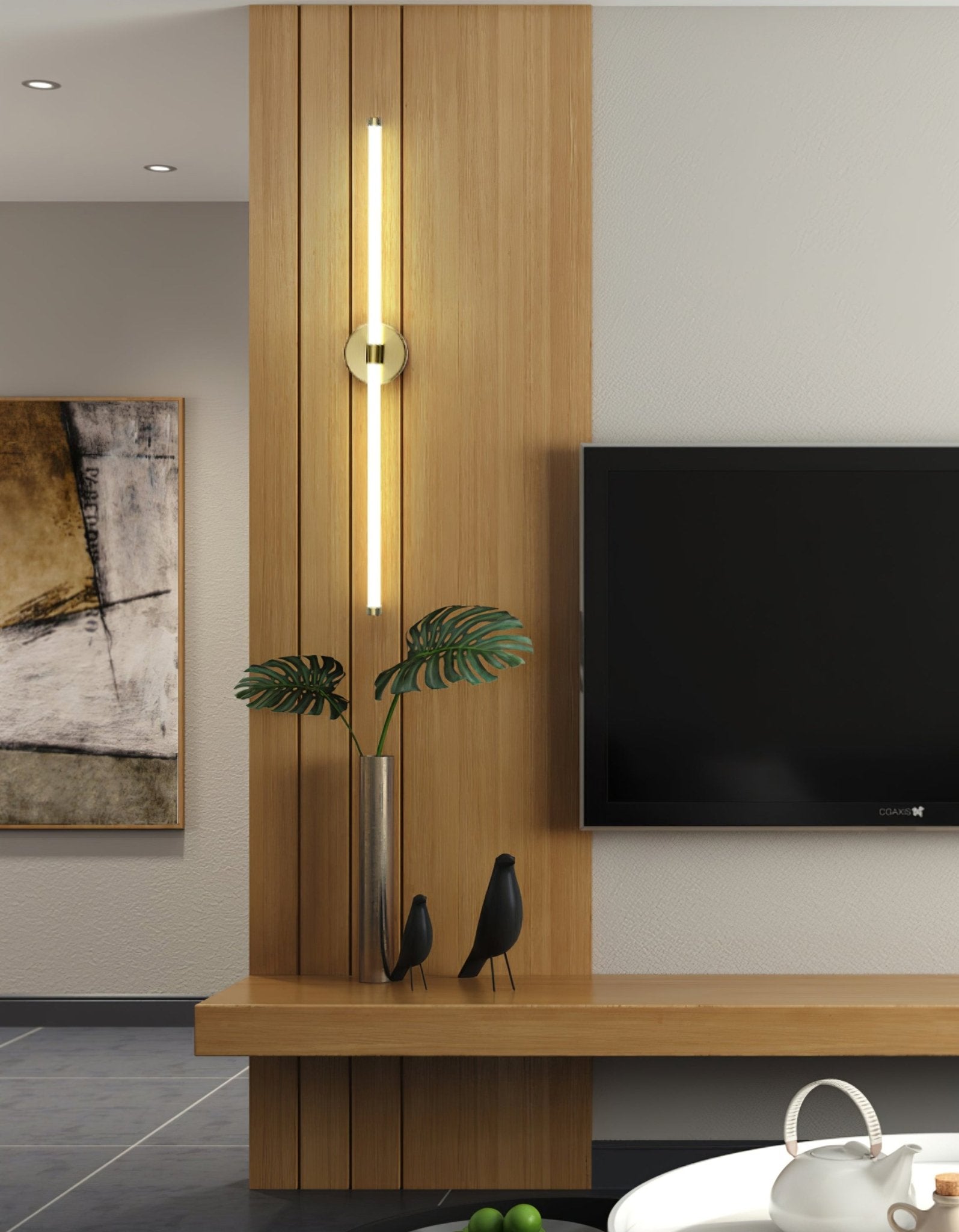 Minimalista Vertical Aplique