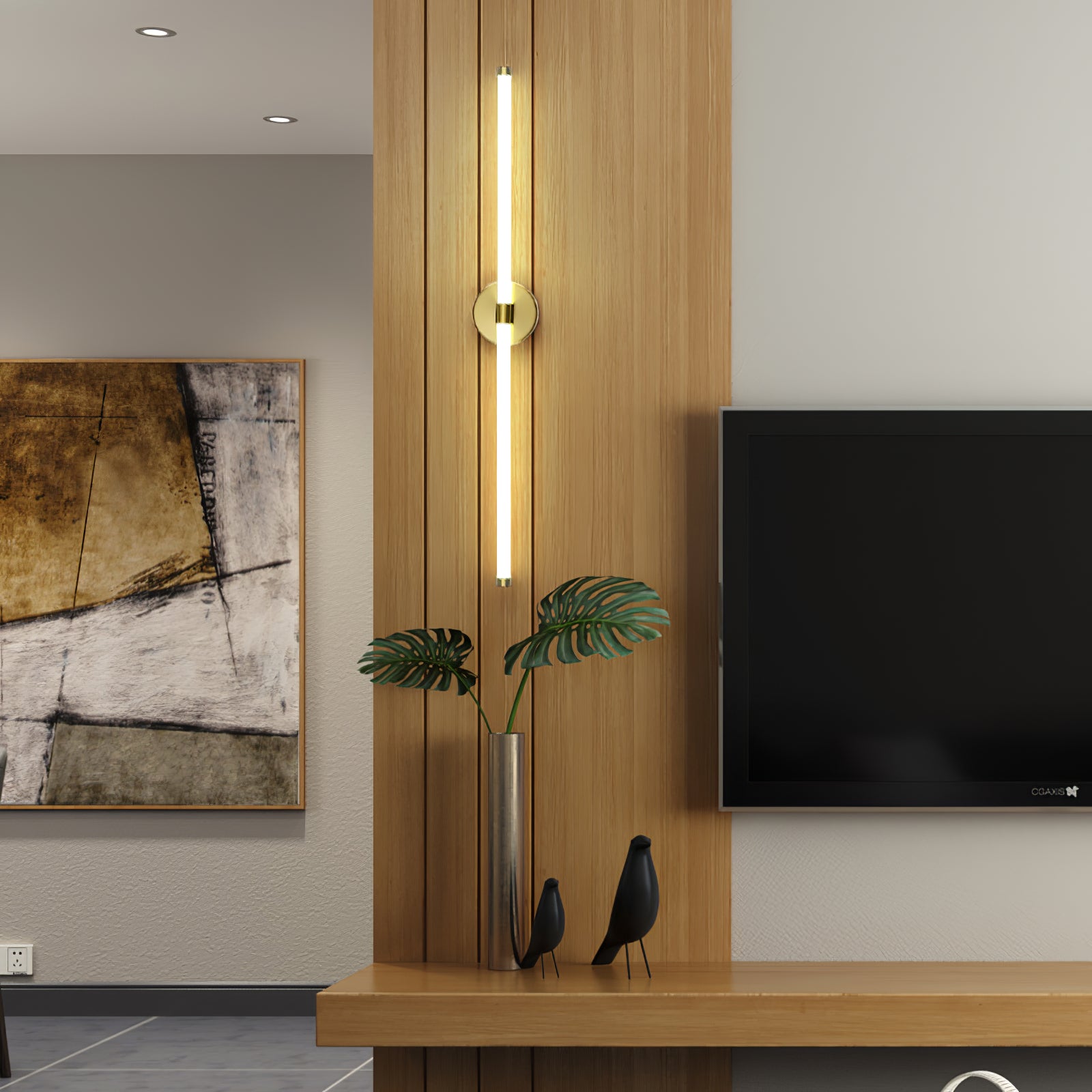 Minimalista Vertical Aplique