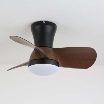 Ventilador de Techo Moderno Avelo con Luz y Madera, diagrama con dimensiones (Diámetro 61cm x Alto 30cm)