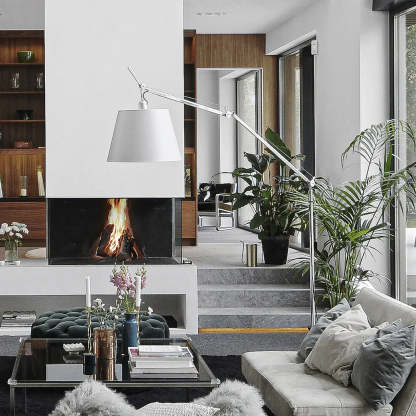 Axis Modern Chrome Floor Lamp
