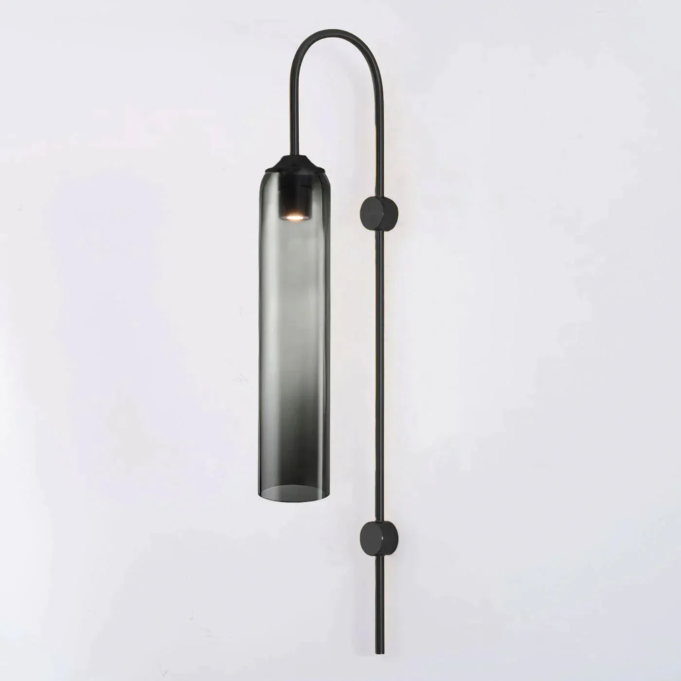 Hailie Minimalism Metal Gold Black Glass Wall Lamp Bedroom Living Room