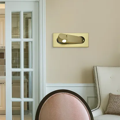 Edge Modern Minimalism Square Metal Wall Light Bedroom Hallway