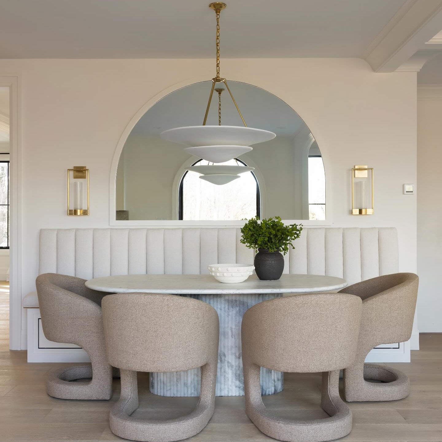 Retro Plaster Brass Chandelier
