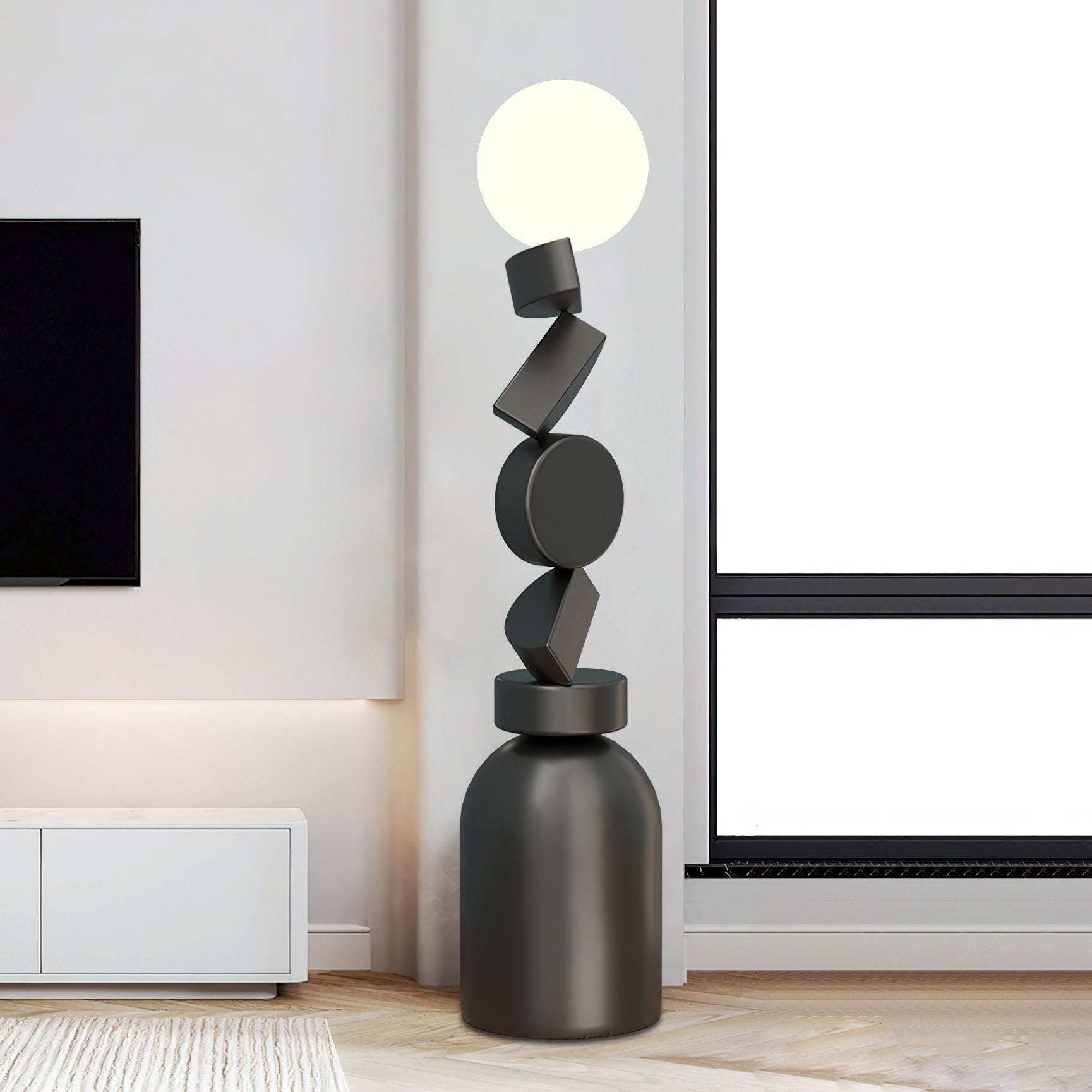 Retro Totem Block Floor Lamp