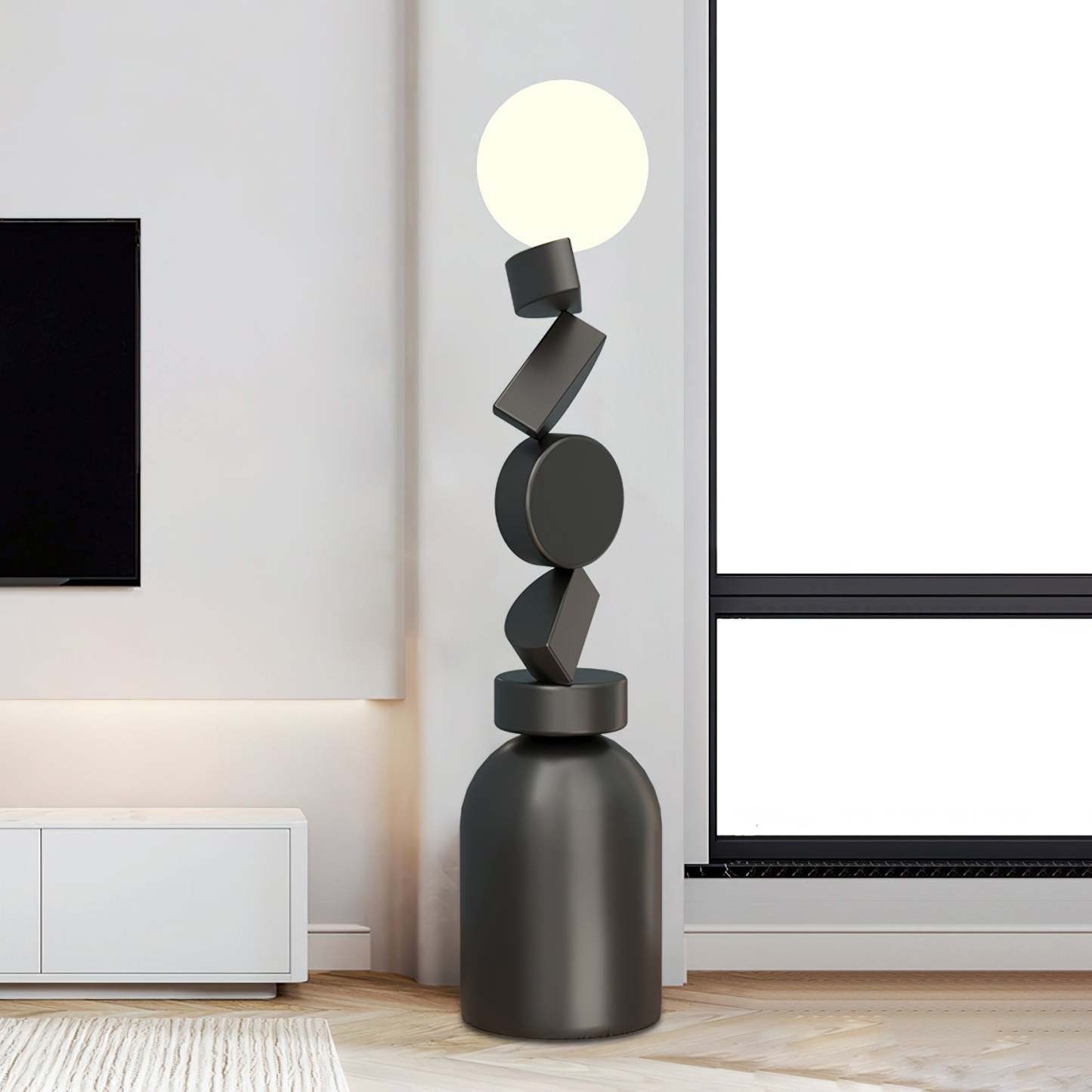 Retro Totem Block Floor Lamp