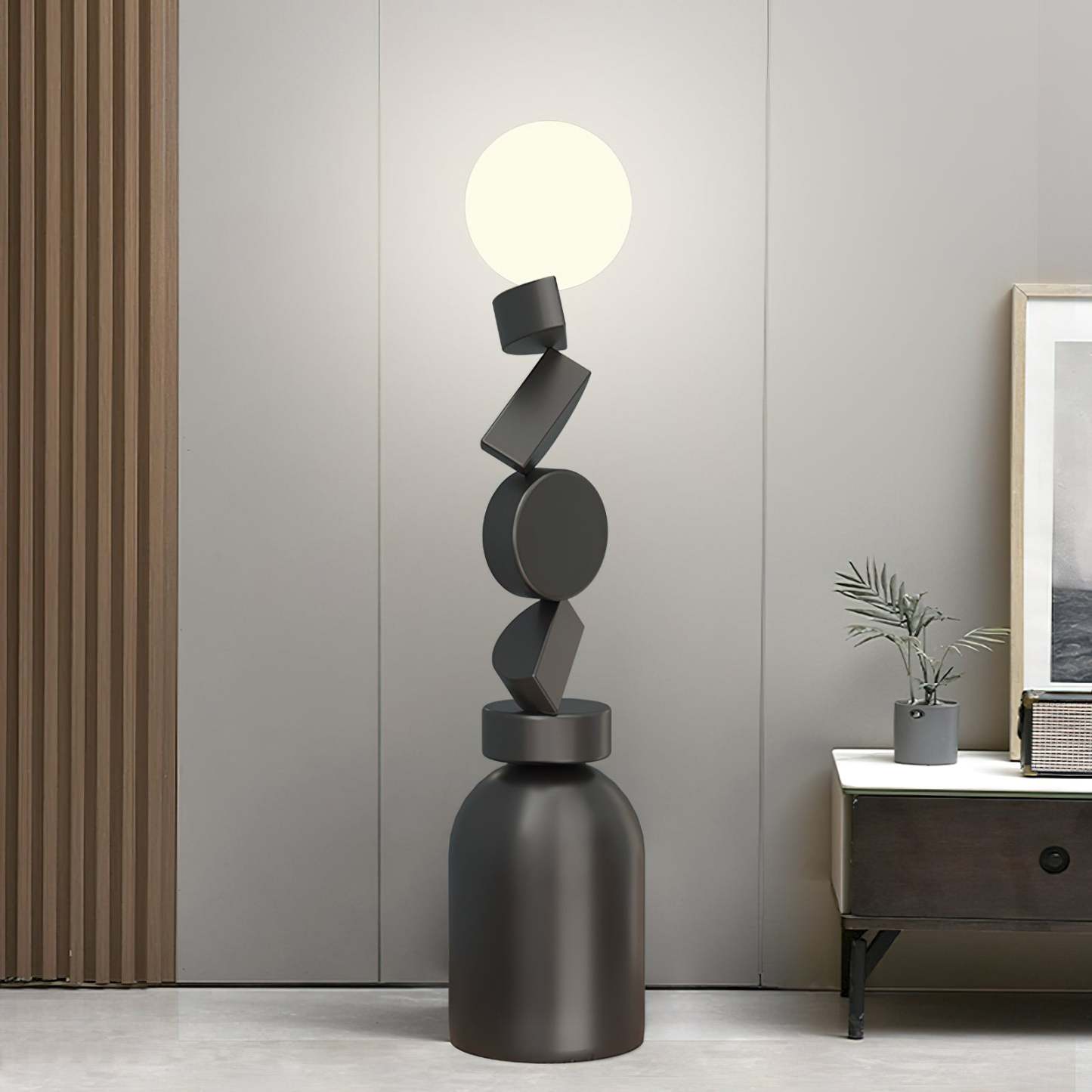 Retro Totem Block Floor Lamp