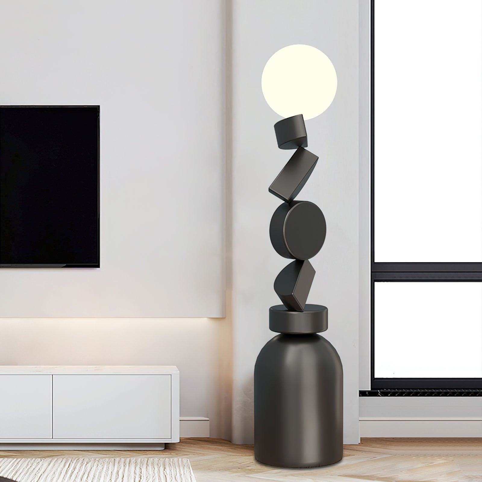 Retro Totem Block Floor Lamp