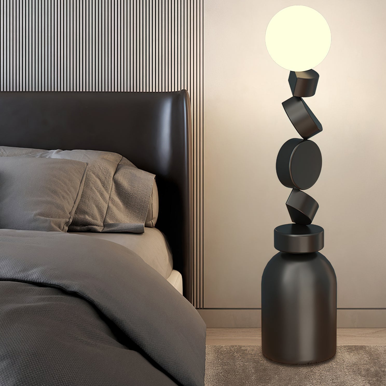 Retro Totem Block Floor Lamp
