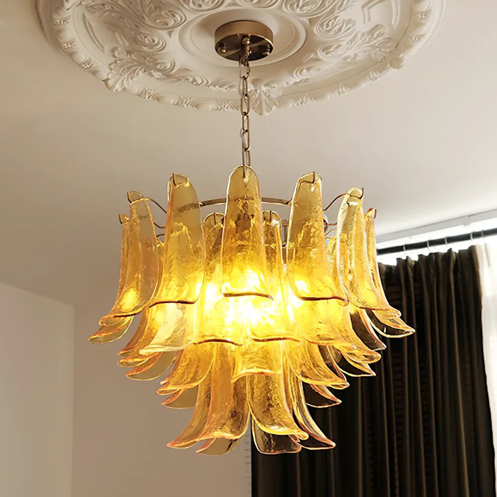 Alessio Vintage Luxury Metal Glass Chandelier Living Dining Room Bedroom
