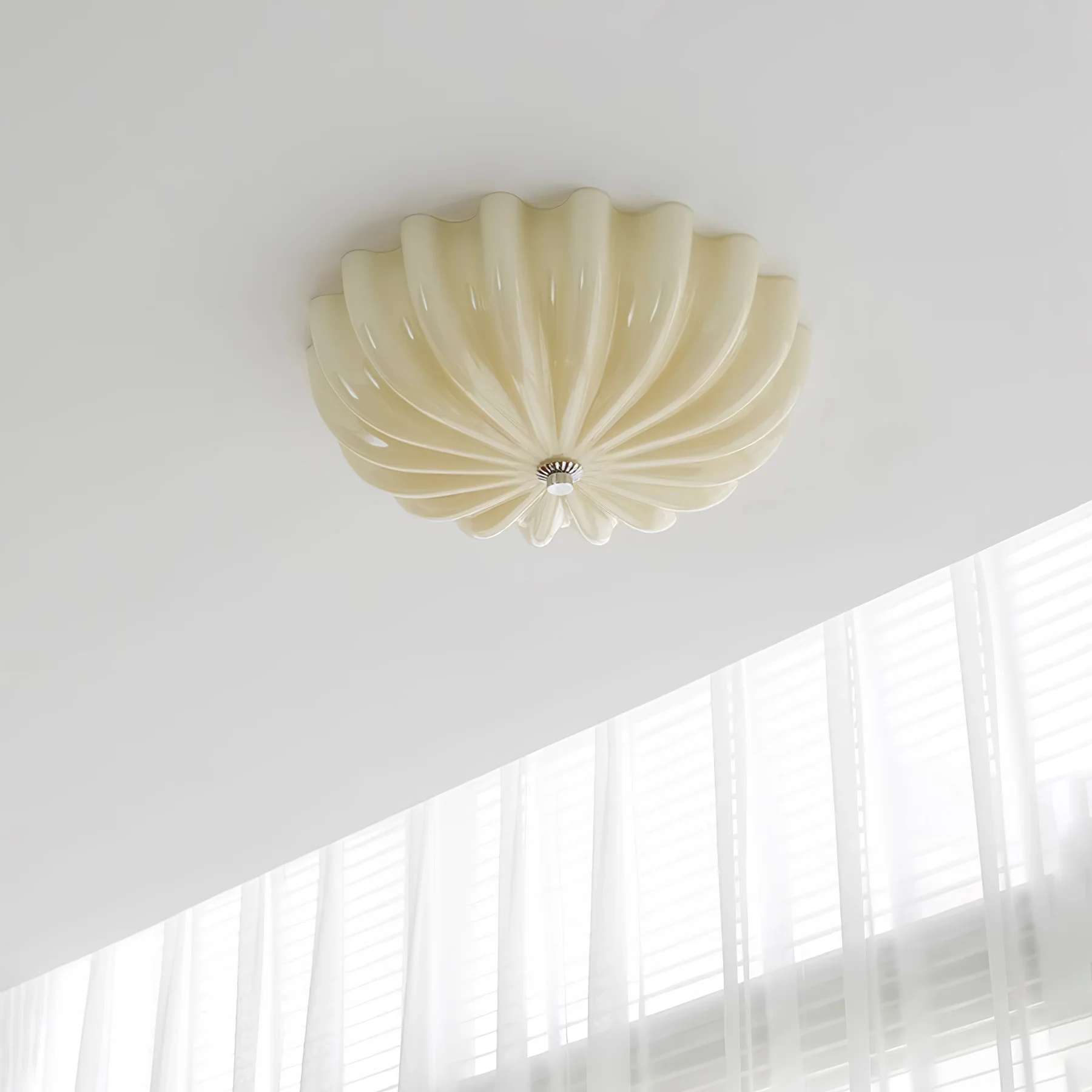 Quinn Modern Round Glass Ceiling Light Shades Bedroom Living Room