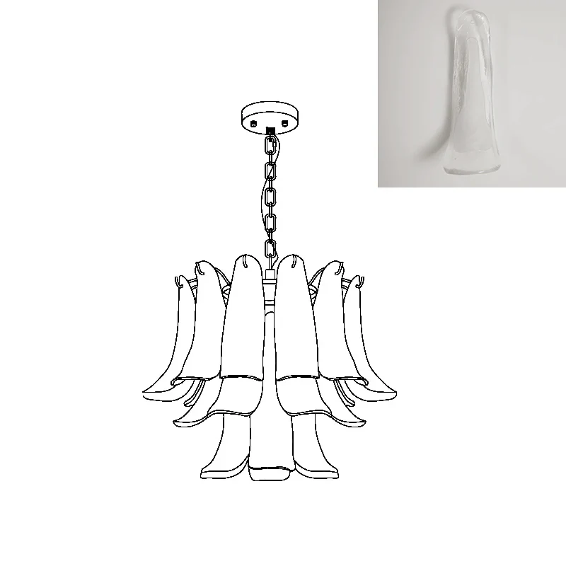 Marilyn Vintage Lujo Metal Vidrio Candelabro Sala de Estar Comedor Dormitorio