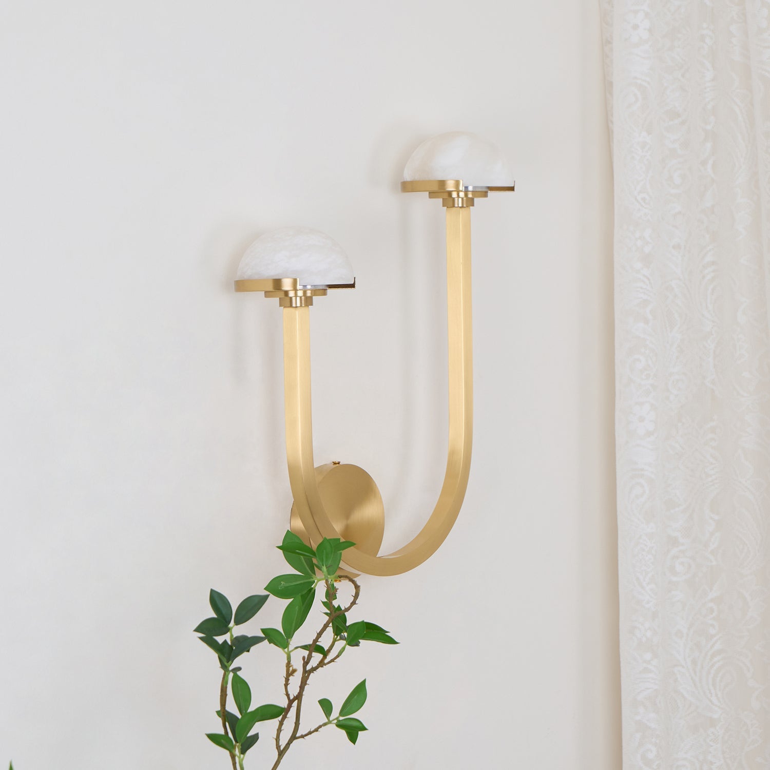 Halo Mushroom Alabaster Wall Light