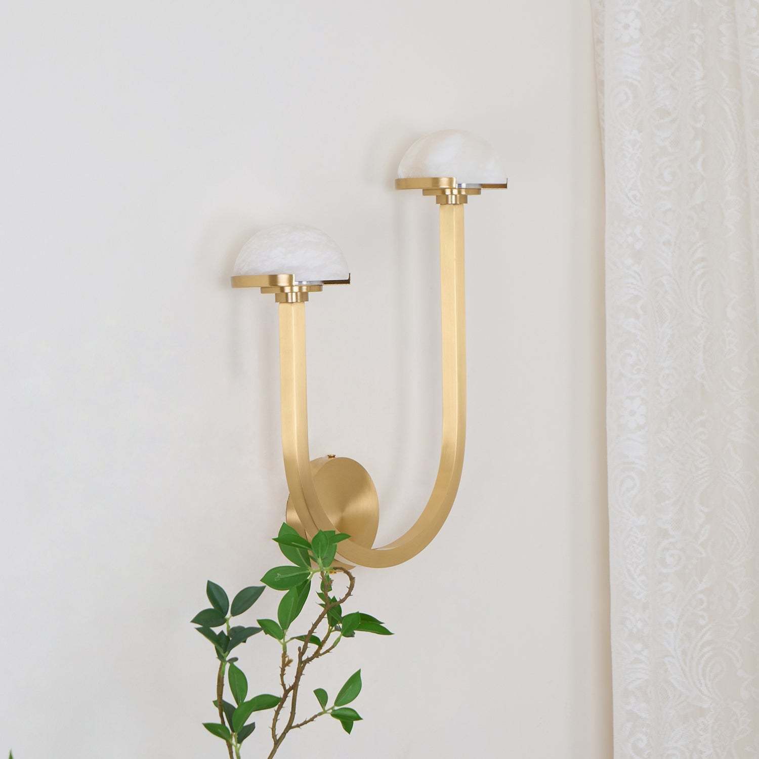 Halo Mushroom Alabaster Wall Light