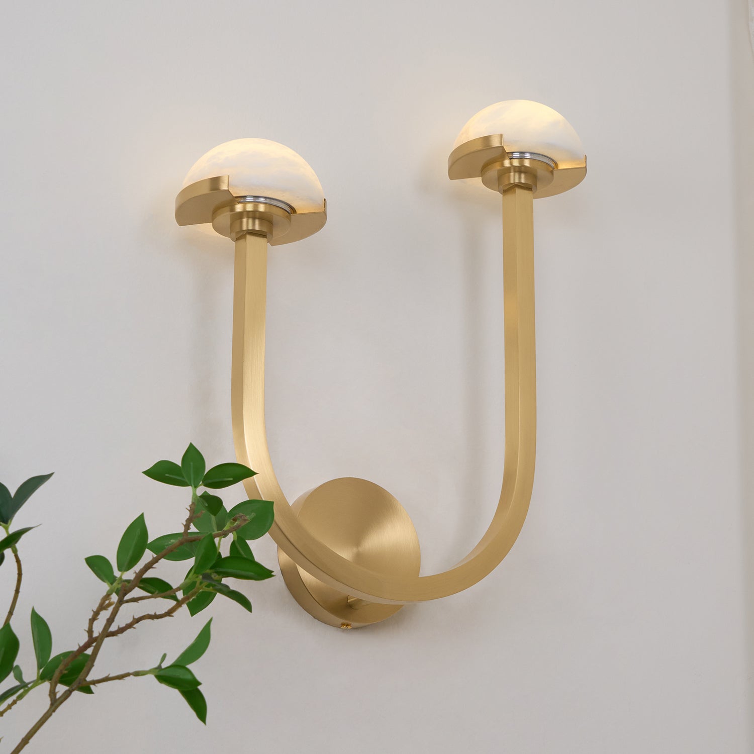 Halo Mushroom Alabaster Wall Light
