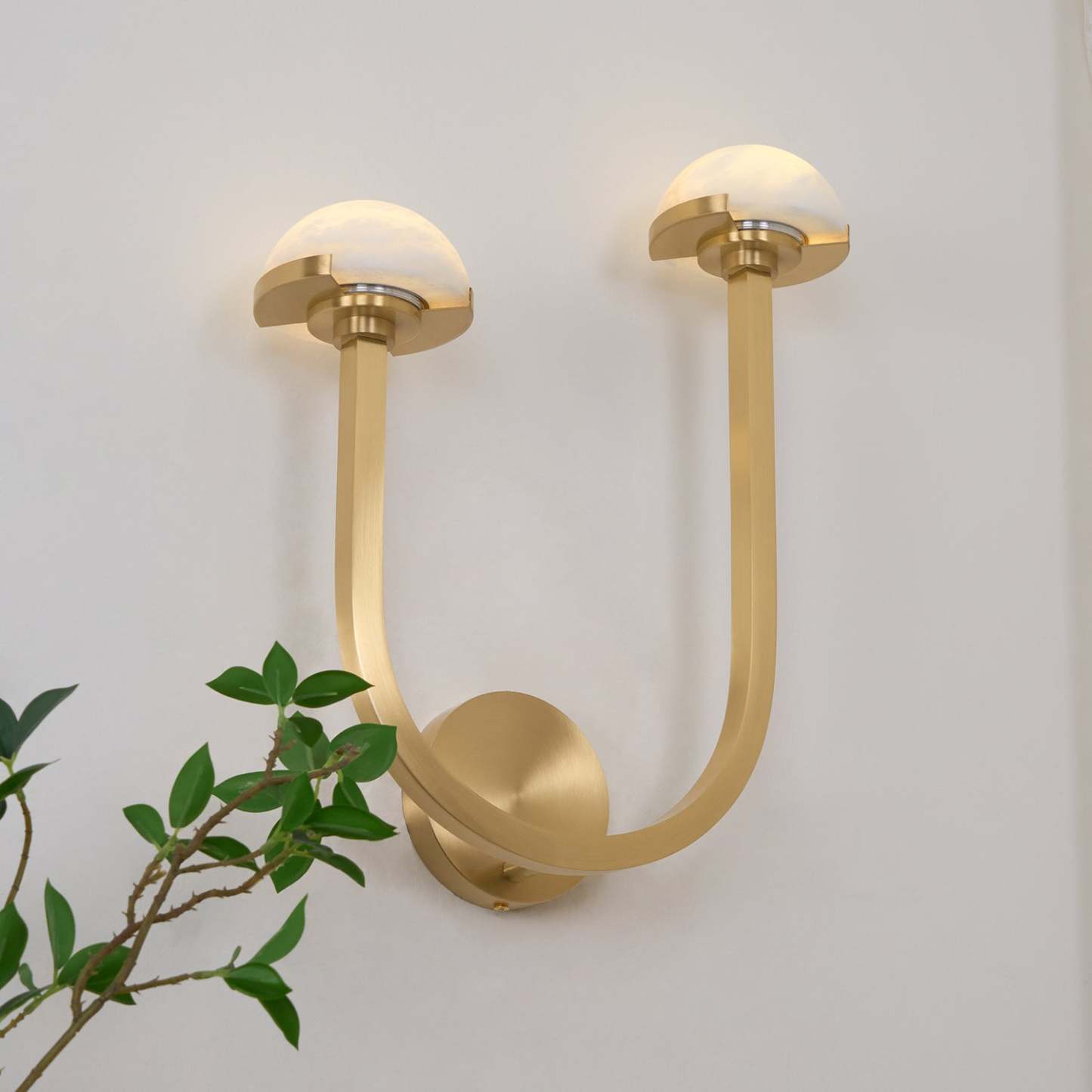 Halo Mushroom Alabaster Wall Light