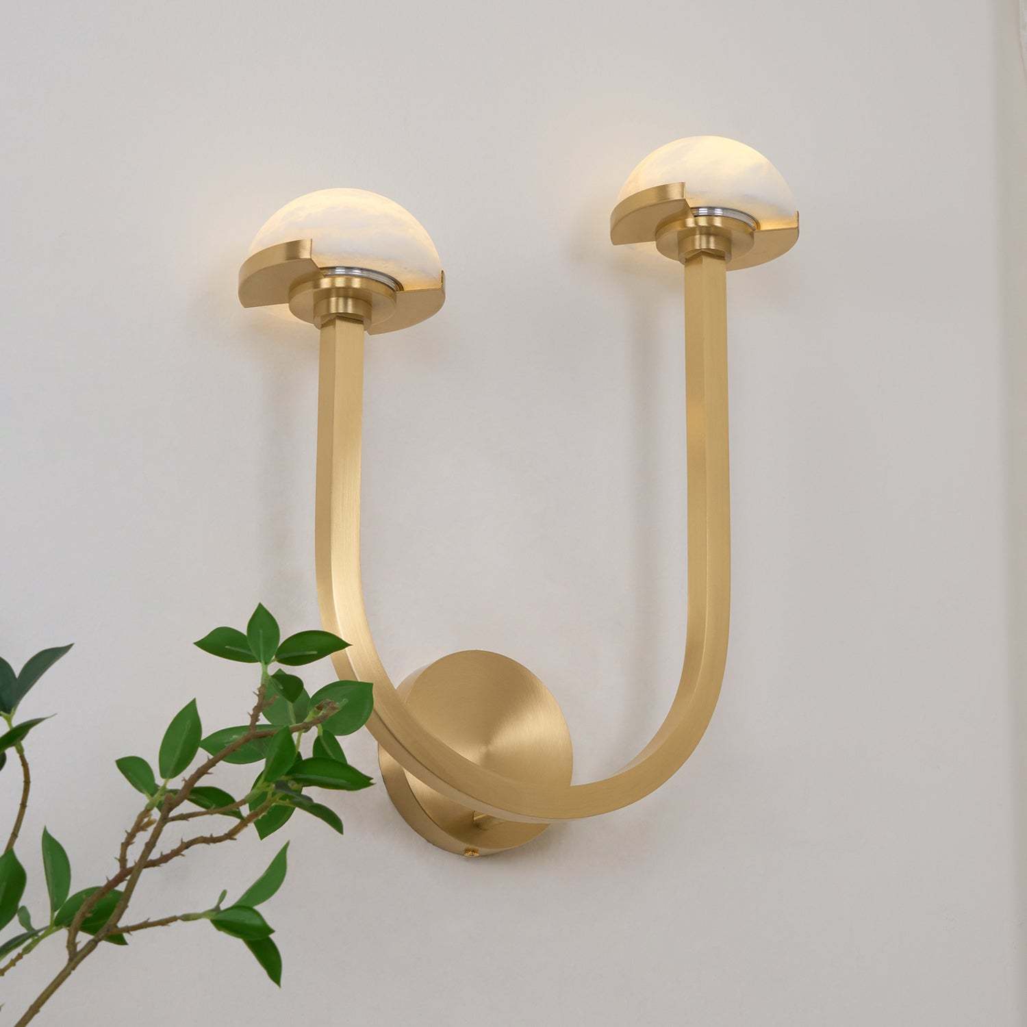Halo Mushroom Alabaster Wall Light