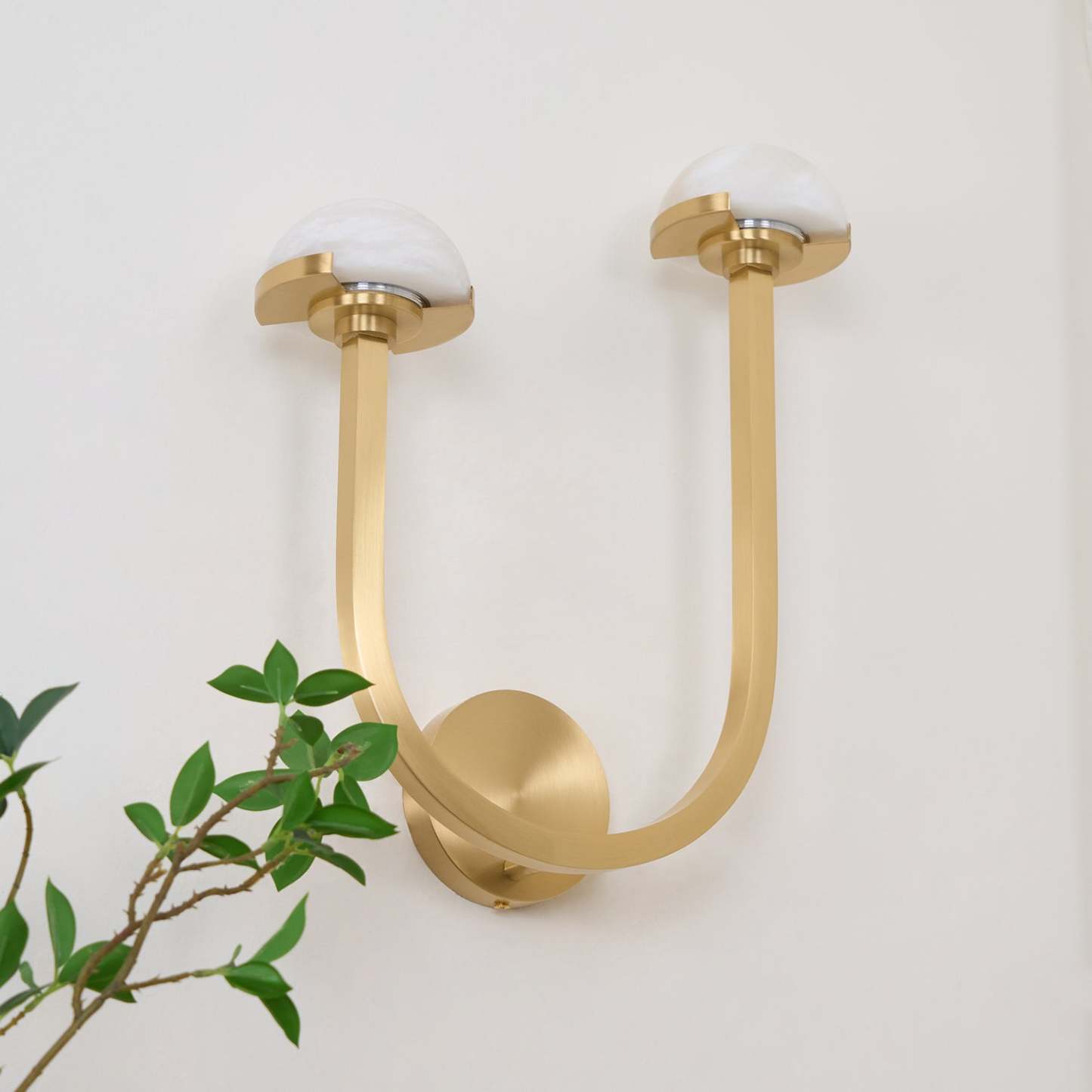 Halo Mushroom Alabaster Wall Light