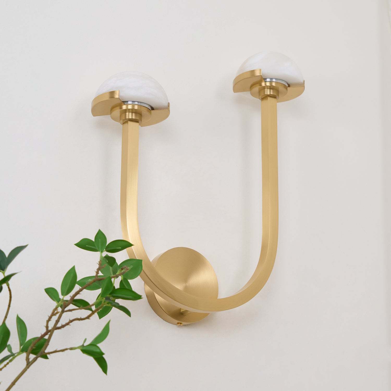 Halo Mushroom Alabaster Wall Light