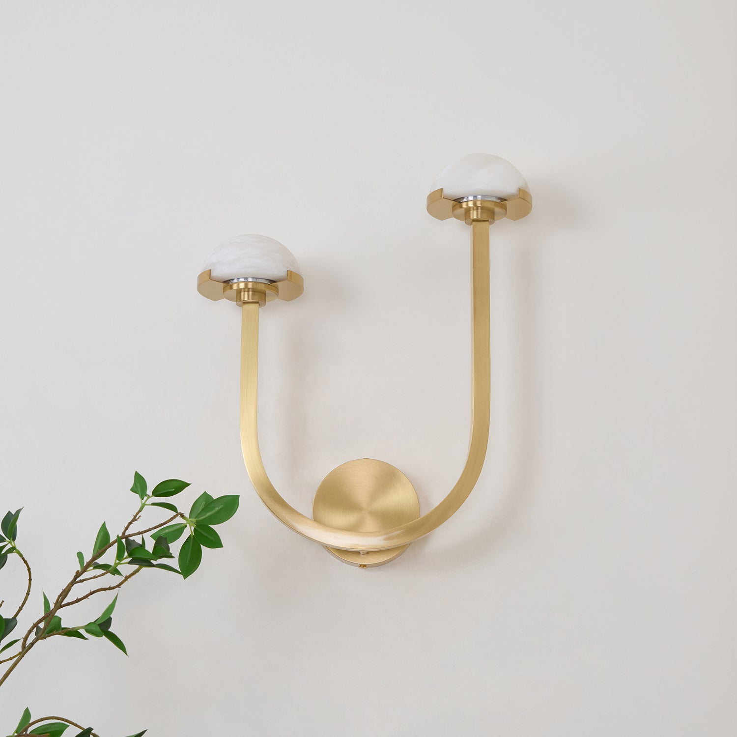 Halo Mushroom Alabaster Wall Light