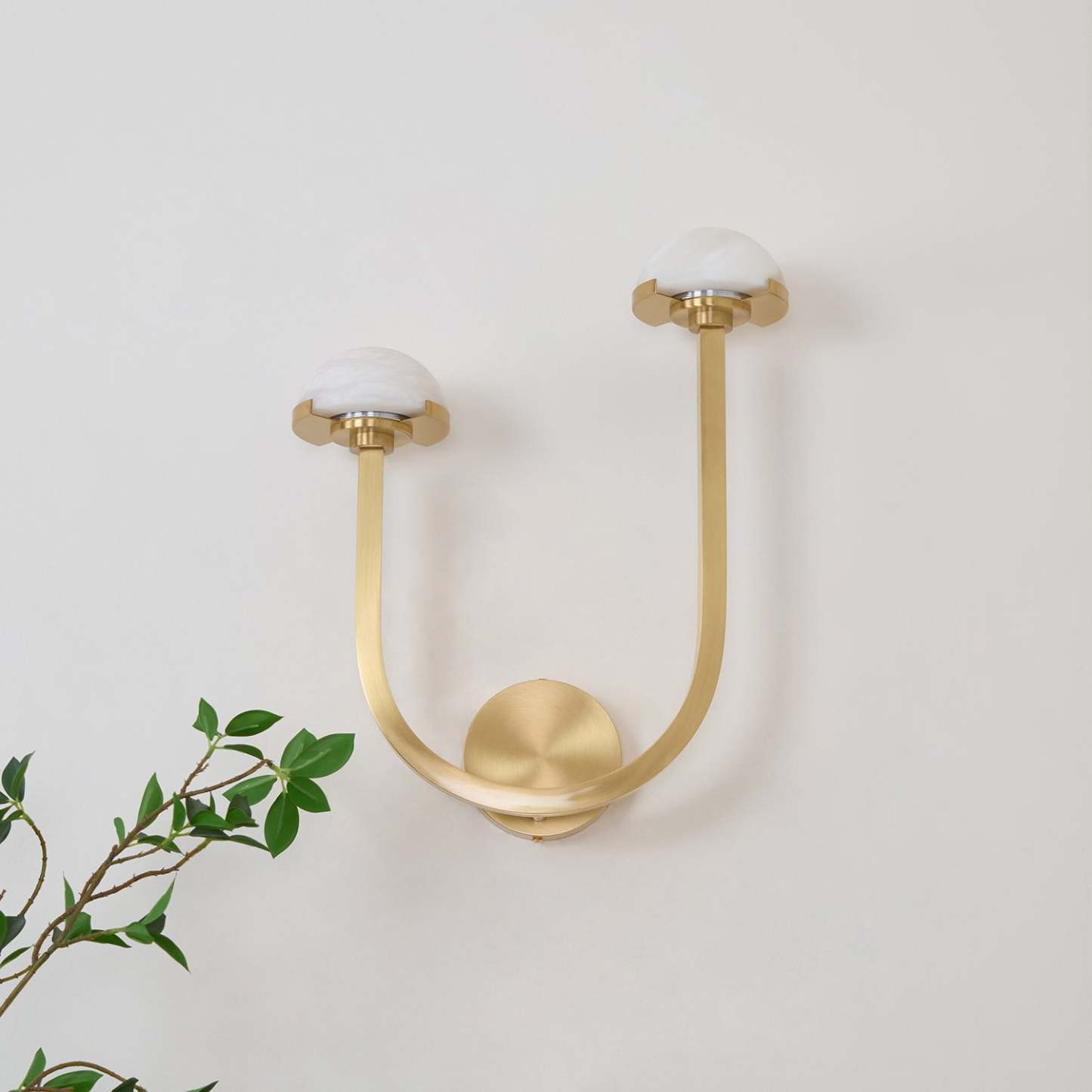 Halo Mushroom Alabaster Wall Light