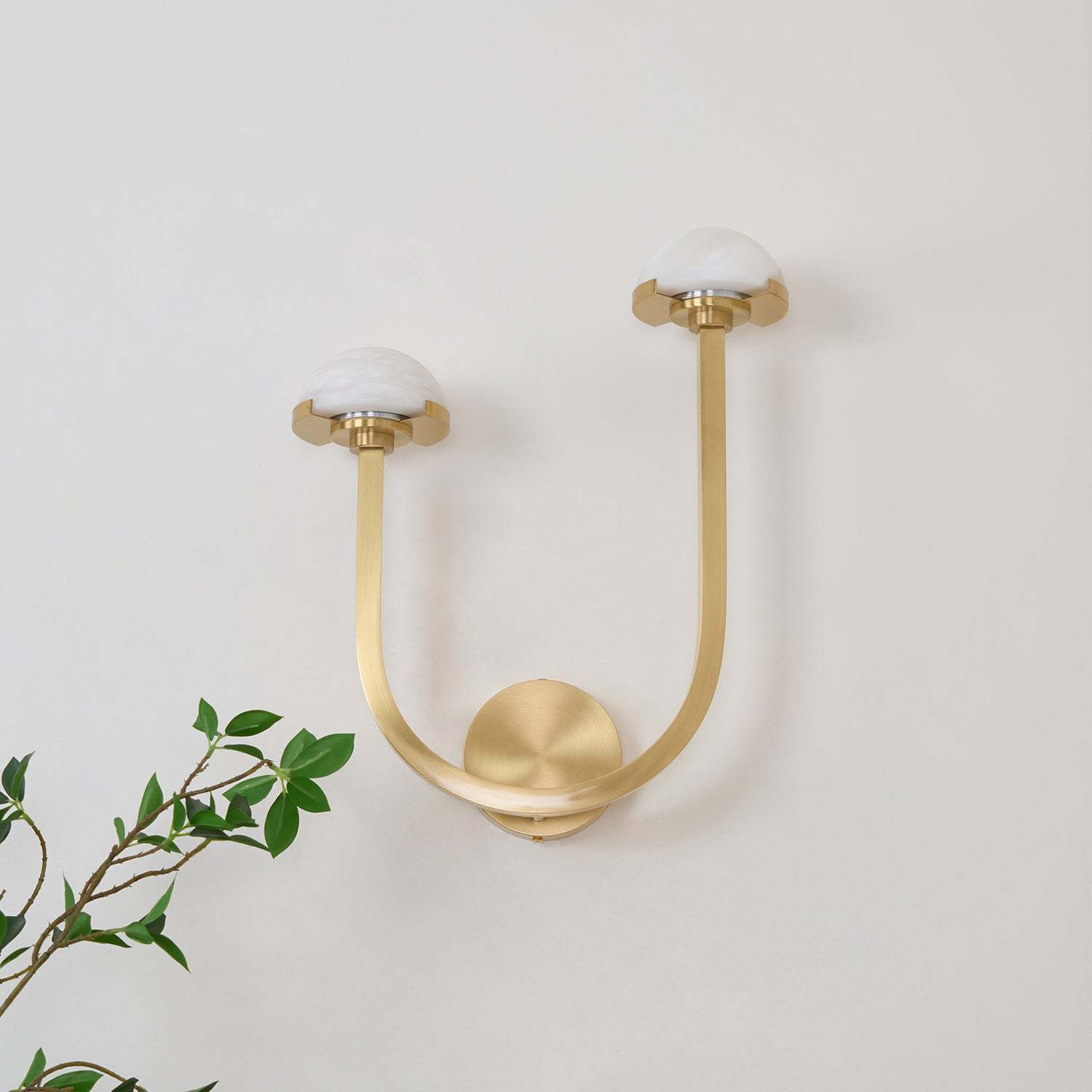 Halo Mushroom Alabaster Wall Light